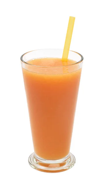 Vidro de suco de toranja isolado — Fotografia de Stock