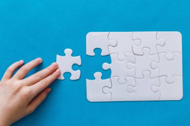 El, bir iş başarısı kavramı son parça Yapboz.