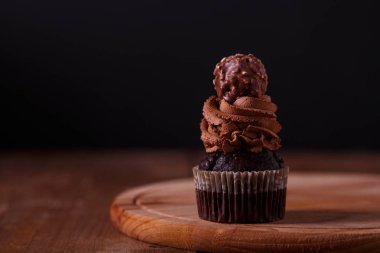 Lezzetli çikolata cupcakes.