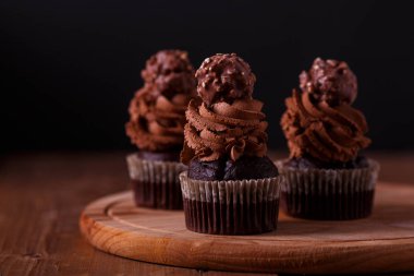Lezzetli çikolata cupcakes.
