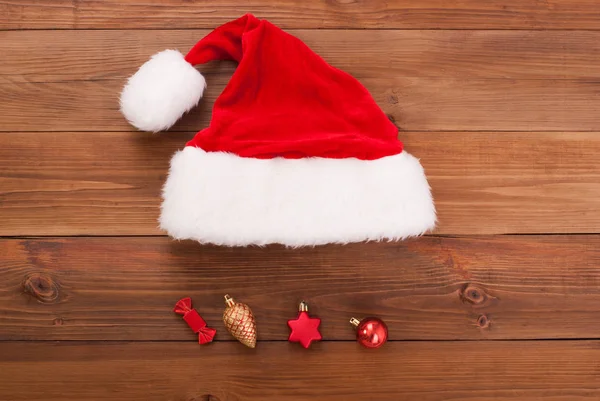Santa hat with toys — Stock Photo, Image