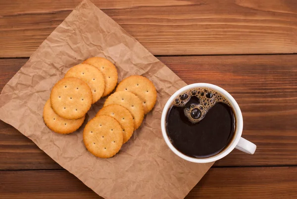 Copa de café y galletas — Foto de Stock