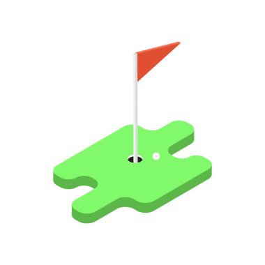 Golf oyunu. Vektör çizim .