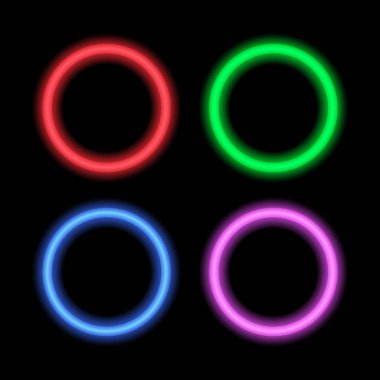 Neon tabela tasarım daireler için. 