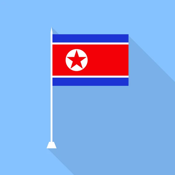 Flagga Nordkorea. vektor illustration . — Stock vektor