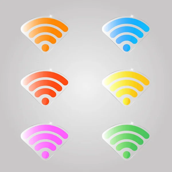 Wifi の色記号. — ストックベクタ