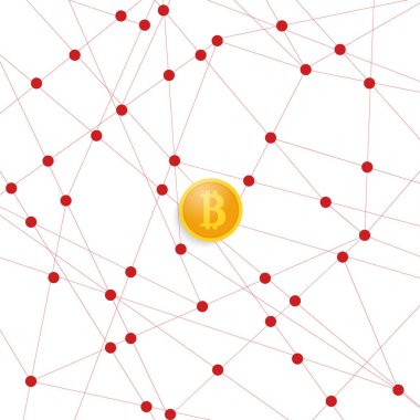 Arka plan üzerinde para bitcoin. Vektör çizim .