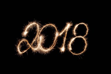 2018 - maytap ışıklar tarafından siyah bir arka plan üzerinde yazılı resimler. 