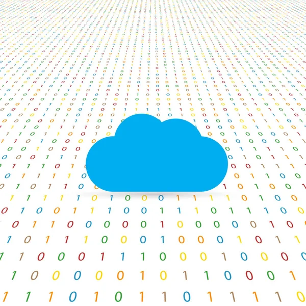 Σύννεφο Σύμβολο Στο Διαδίκτυο Ψηφιακή Φόντο Εικονογράφηση Διάνυσμα — Διανυσματικό Αρχείο