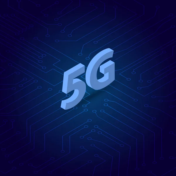 arka plan bilgisayar kişilerin 5g sembolü. Vektör çizim .