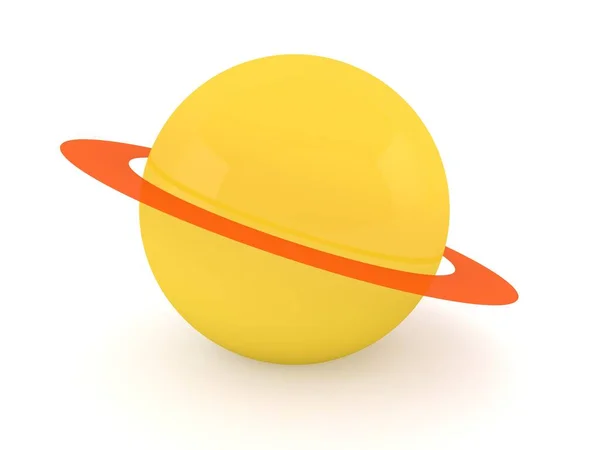 Planeta Saturn Abstrakcja Ilustracja Renderowania — Zdjęcie stockowe