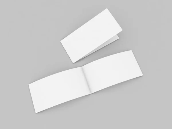 Two Postcards Mock Gray Background Render Illustration — 스톡 사진