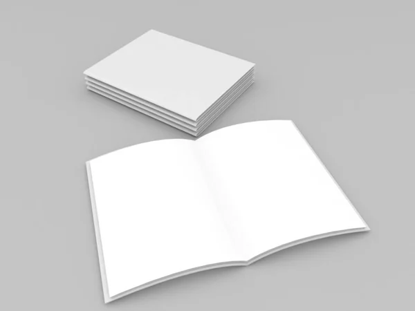 Diseño Del Cuaderno Escuela Sobre Fondo Gris Ilustración Renderizado —  Fotos de Stock