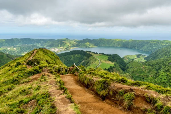 Miradouro Boca Inferno Con Vistas Los Lagos Sete Cidades Isla —  Fotos de Stock