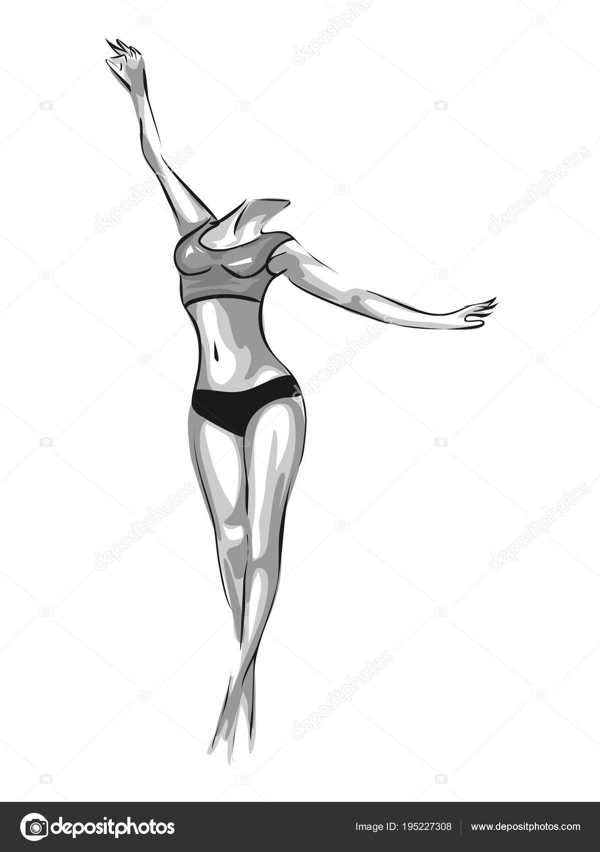 Fashion Stylish Original Drawing With The Body Of A Beautiful