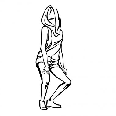 Bir genç kızın güzel dans