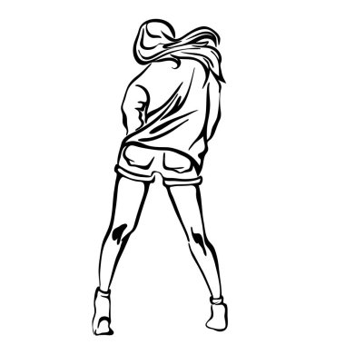 Bir genç kızın güzel dans