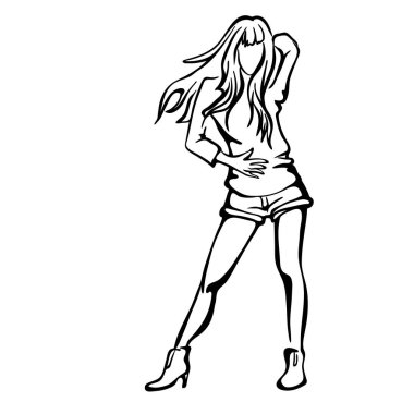 Bir genç kızın güzel dans