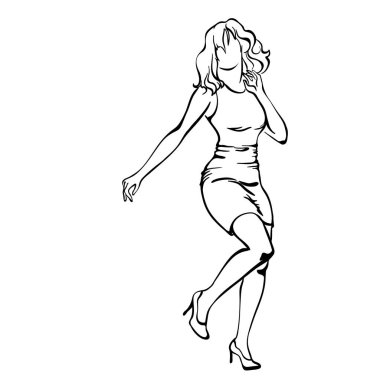 Bir genç kızın güzel dans