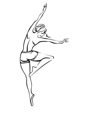 Bir genç kızın güzel dans