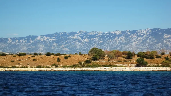 Long Velebit Mountain Low Desert Island Pag — Stock Photo, Image