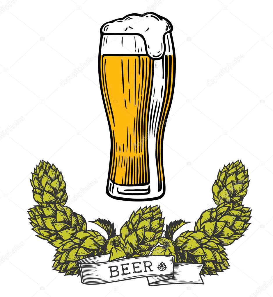 beer glass hop color