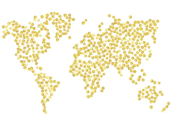 Carte des points d'or — Image vectorielle