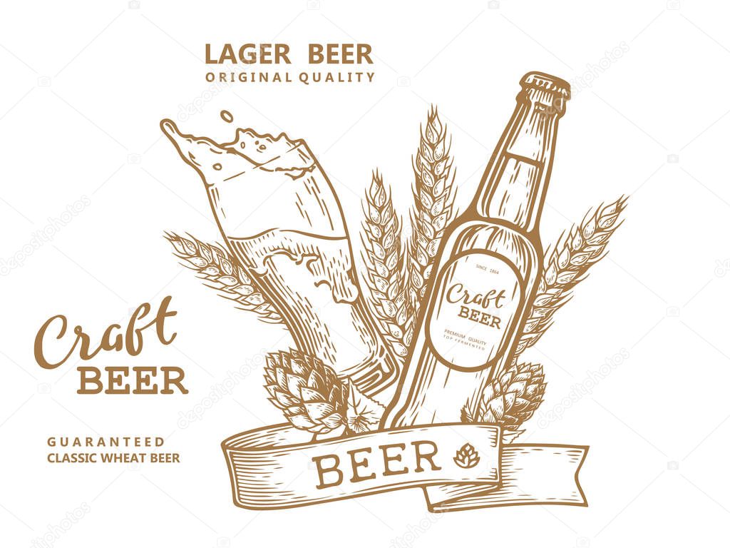 beer emblem brown