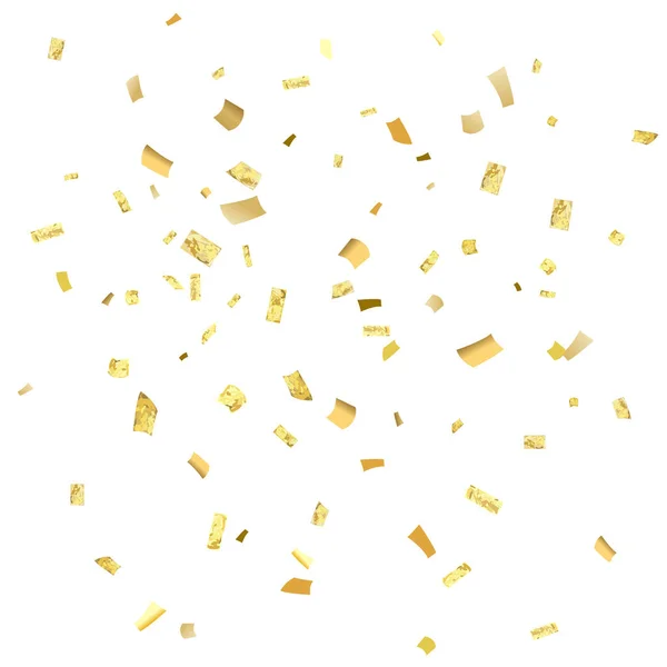 Confetti oro al azar — Vector de stock