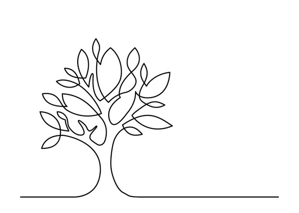 Árbol de una línea — Vector de stock