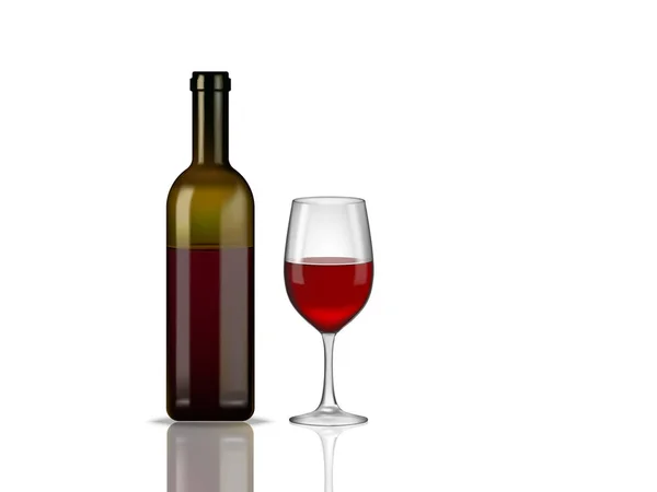 Láhev na víno sklo — Stockový vektor