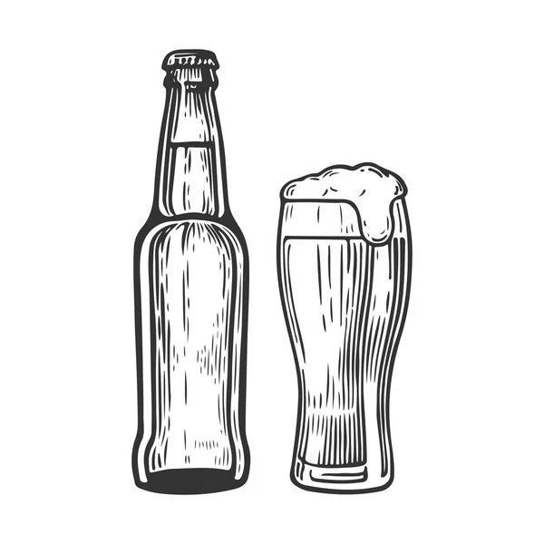 Beer bottle glass — Stock Vector
