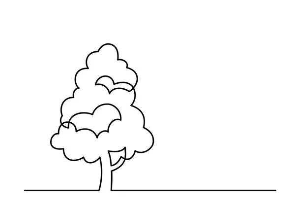 Un albero di linea 5 — Vettoriale Stock