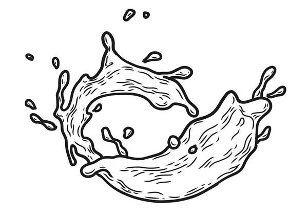 Bosquejo de leche salpicada — Archivo Imágenes Vectoriales