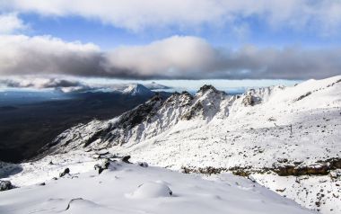 MT Ruapehu MT Ngauruhoe mesafe, Yeni Zelanda ile yamaçları