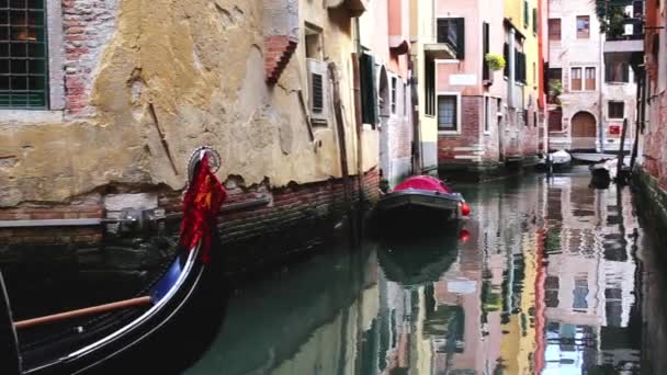 Panoramisch Uitzicht Venetië Kanaal — Stockvideo