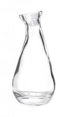 Beyaz bir arka plan üzerinde izole boş vintage cam şişe