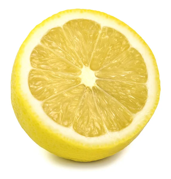 Slice Lemon Isolated White Background — Stock Photo, Image