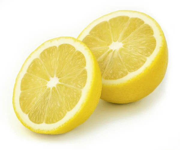 白色背景下的柠檬片 — 图库照片