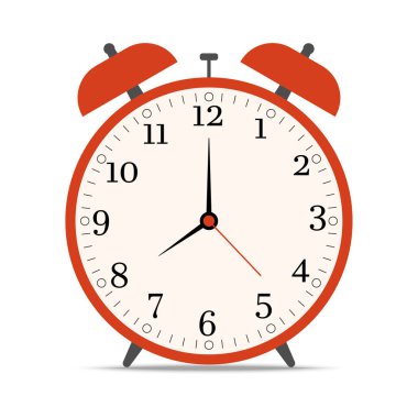 vektör çizim, beyaz bir arka plan üzerinde izole çalar saat uyandırma saat simgesini.