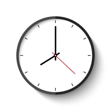 vektör çizim, beyaz bir arka plan üzerinde izole Saat simgesi.