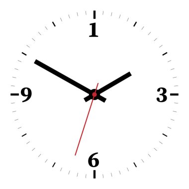 Saat düz simgesi beyaz arka plan üzerinde izole o göstermek Zamanlayıcı vektör.