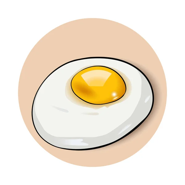 Scrambled eggs. Omelette. — Stock Vector