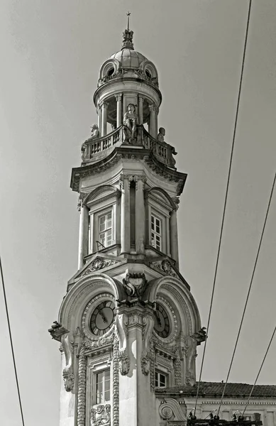 Clock tower of ancient building