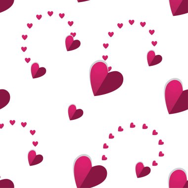 Sorunsuz vektör desen seviyorum. Çeşitli kalp sembol doku. Sevgiliye arka plan