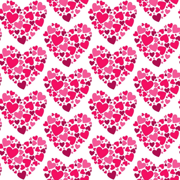 Love Seamless Vector Pattern Textura Del Día Valentinas Corazón Símbolo — Vector de stock