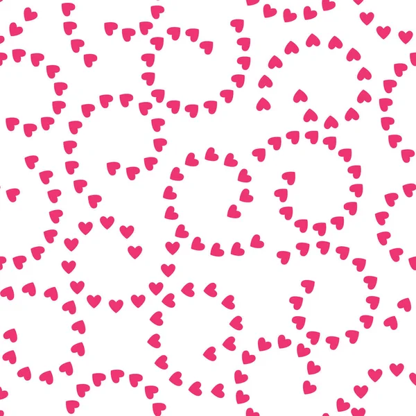 Runge Hand Draw Love Seamless Vector Pattern Texto Símbolo Coração — Vetor de Stock