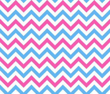 Pembe mavi Zig Zag sorunsuz vektör desen. Balıksırtı doku. Paralel şeritli çizgi arka plan