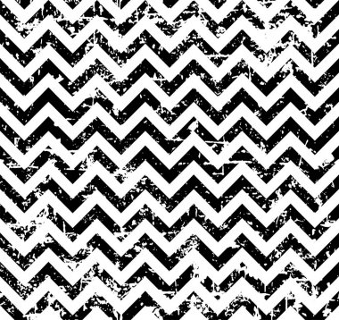 Grunge tasarım Zig Zag sorunsuz vektör desen. Balıksırtı doku. Paralel şeritli çizgi arka plan