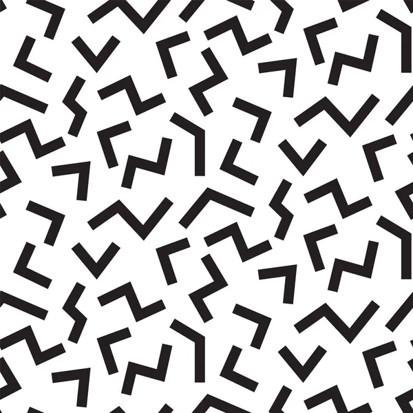 边缘线 孟菲斯风格无缝图案几何元素90S 设计纹理白色背景 — 图库矢量图片